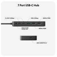HyperDrive Next Dual 4K HDMI 7-Port USB-C Hub