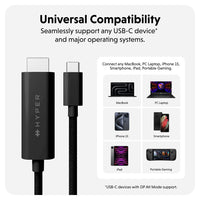 Câble HyperDrive USB-C vers HDMI 4K60Hz - Noir