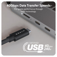 HyperDrive® Next USB4 Type-C Performance Cable (1.2M/4Ft) - Black