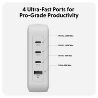 Chargeur HyperJuice 140W PD 3.1 USB-C/USB-A avec adaptateurs de voyage