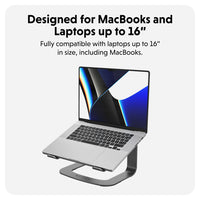 HyperSpace™ Ergonomic Laptop Stand - Space Grey