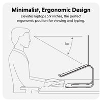 HyperSpace™ Ergonomic Laptop Stand - Space Grey