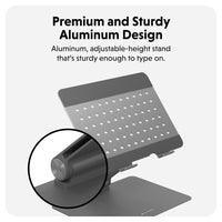 HyperSpace™ Ergonomic Adjustable Laptop Stand - Space Grey