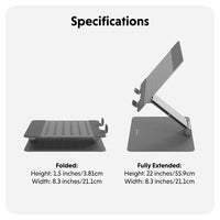HyperSpace™ Ergonomic Adjustable Laptop Stand - Space Grey