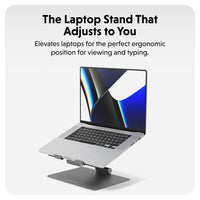 HyperSpace™ Ergonomic Adjustable Laptop Stand - Space Grey