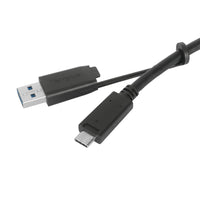 Câble USB-C (mâle) vers USB-C (mâle) 10Gbps à visser de 1M/3.3Ft avec attache USB-A (mâle)