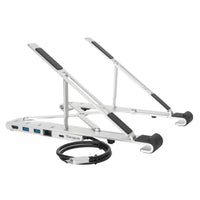 Portable Laptop Stand with Integrated USB-C Dock