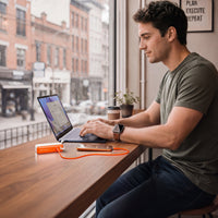 HyperJuice® Flex USB-C 35W Mini Power Bank & AC Charger - Orange