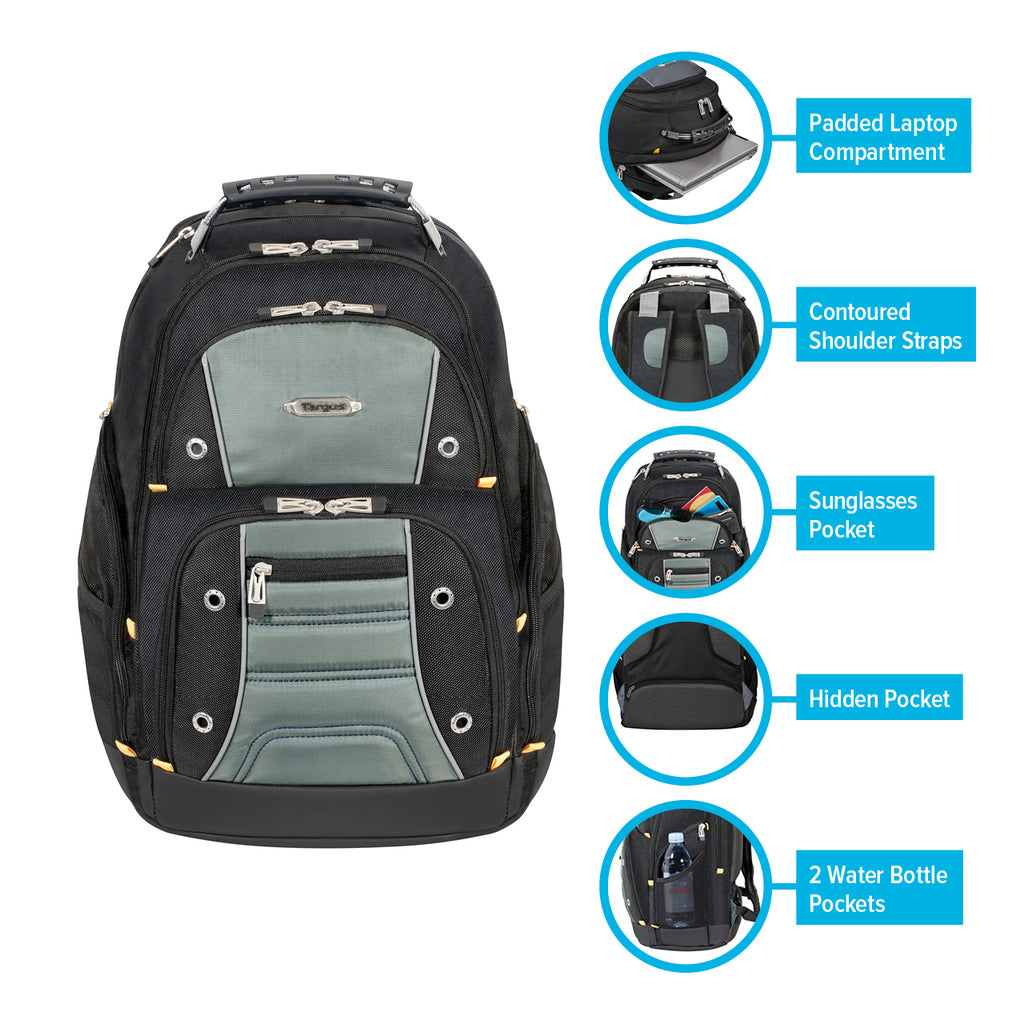 17 drifter ii laptop backpack Drifter II 17-inch Laptop Backpack (Black/Gray)