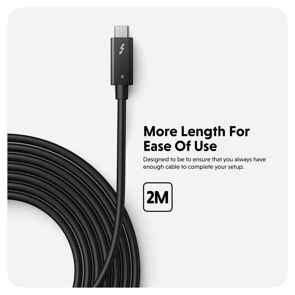 HyperDrive® Thunderbolt 4 Cable (2M/6Ft) - Black