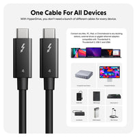 HyperDrive® Thunderbolt 4 Cable (2M/6Ft) - Black