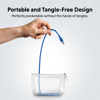 HyperJuice Flex USB-C to USB-C Silicone 60W Charging Cable (1.5M/5Ft) - Blue