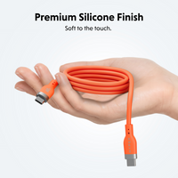 HyperJuice Flex USB-C to USB-C Silicone 60W Charging Cable (1.5M/5Ft) - Orange