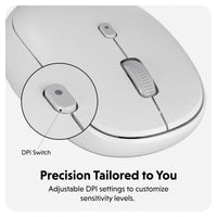 Souris sans fil antimicrobienne multi-appareils confort de taille moyenne