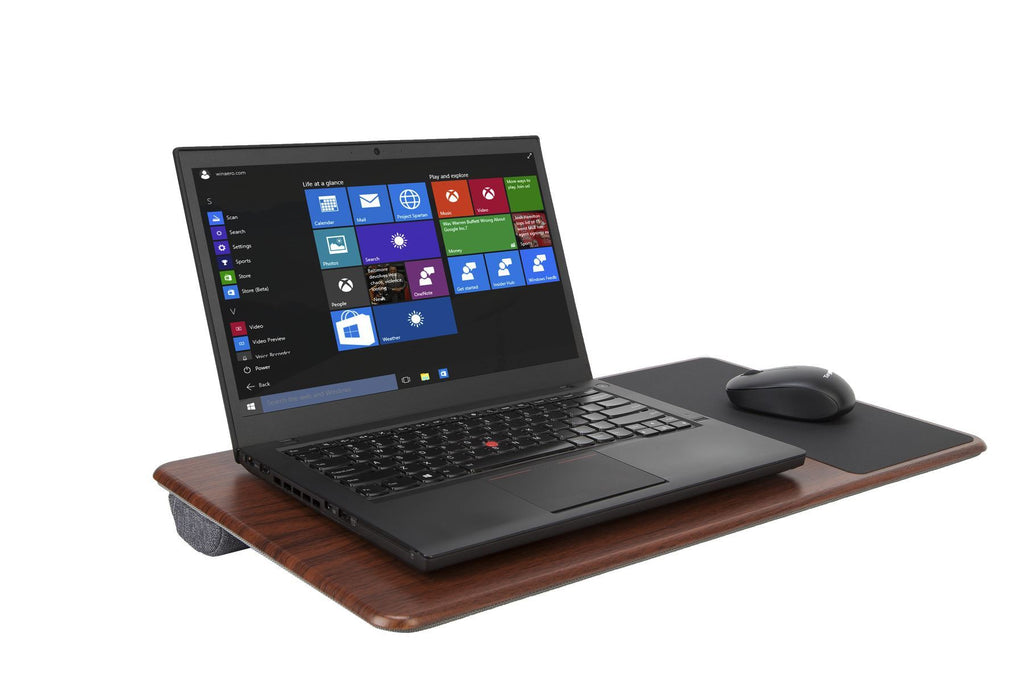 All-Purpose Laptop Desk with Mouse Pad 15.6” (Black/Brown)