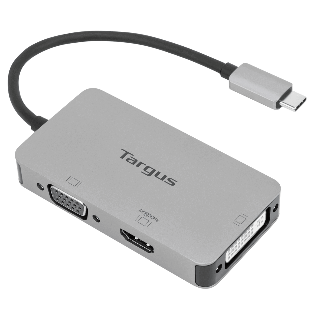 Adaptateur multiport vidéo USB-C simple 4K HDMI/DVI/VGA *