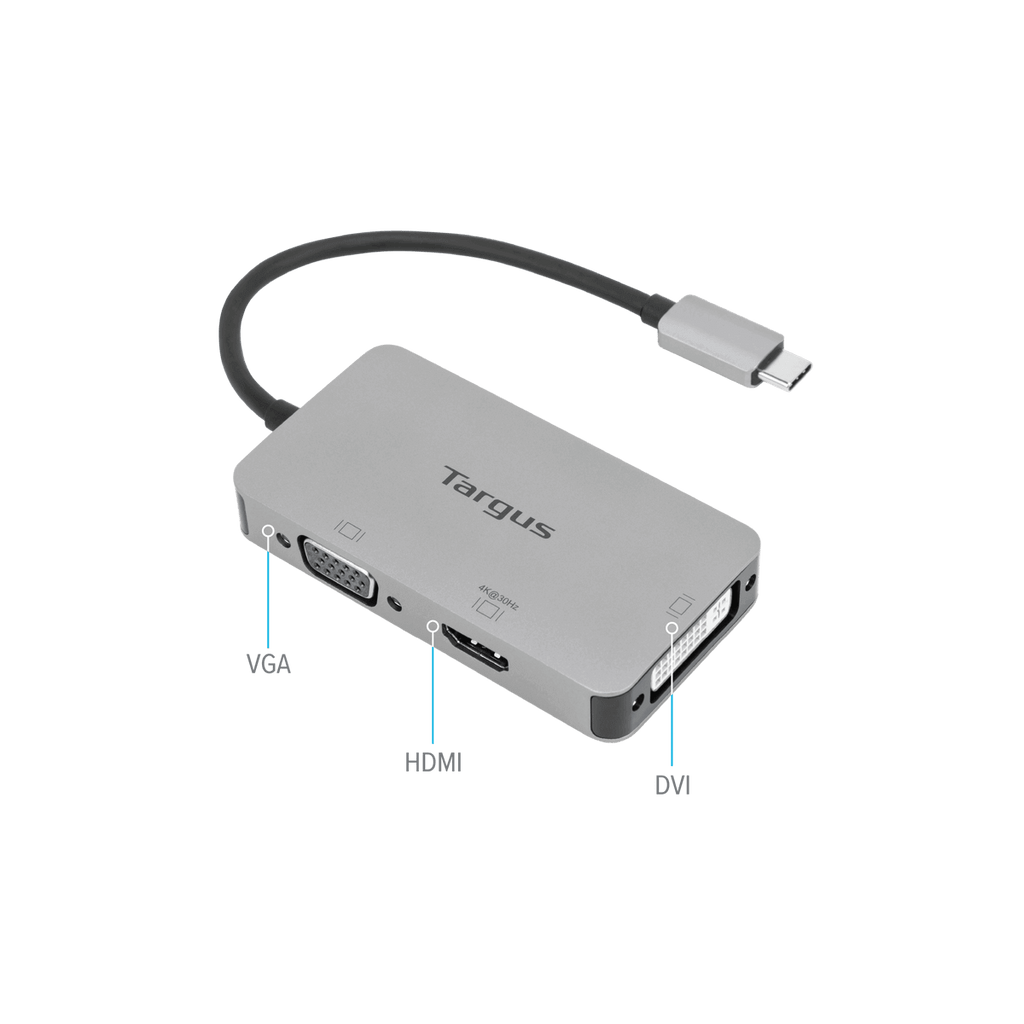 USB-C Single 4K HDMI/DVI/VGA Video Multiport Adapter *