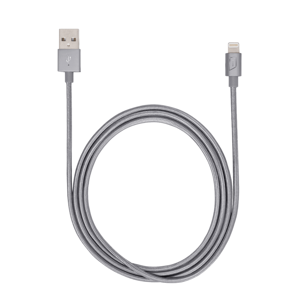 Câble tressé iStore Lightning Charge 1,2 m (gris sidéral)