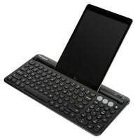 Multi-Device Bluetooth® Antimicrobial Keyboard with Tablet/Phone Cradle*