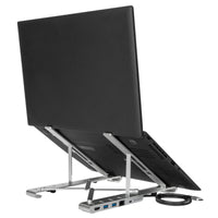 Portable Laptop Stand with Integrated USB-C Dock