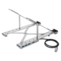 Portable Laptop Stand with Integrated USB-C Hub