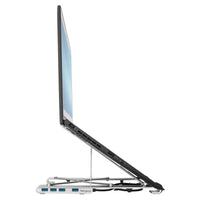 Portable Laptop Stand with Integrated USB-C Hub