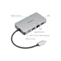 USB-C DisplayPort™ Alt Mode Single Video 4K HDMI/VGA Docking Station with 100W PD Pass-Thru