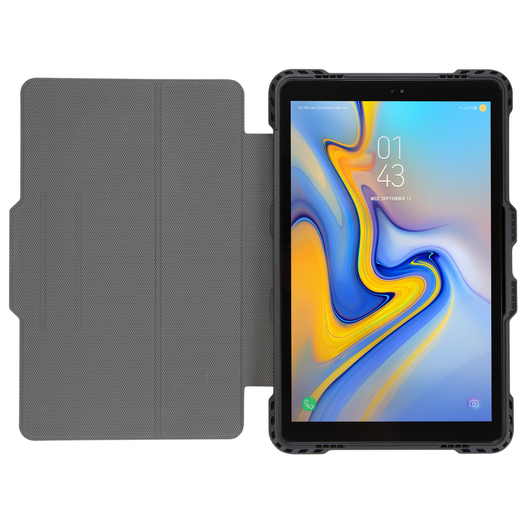 Xeptio - Housse Samsung Galaxy Tab A 10.5 Wifi - 4G/LTE Style Cuir bleue  avec Stand - Etui coque de protection tablette Galaxy TabA 10,5 pouces 2018  T590 / T595 - accessoires